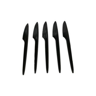 Нож одноразовый, черный, 16 см, 100 шт./уп. (арт.18017)