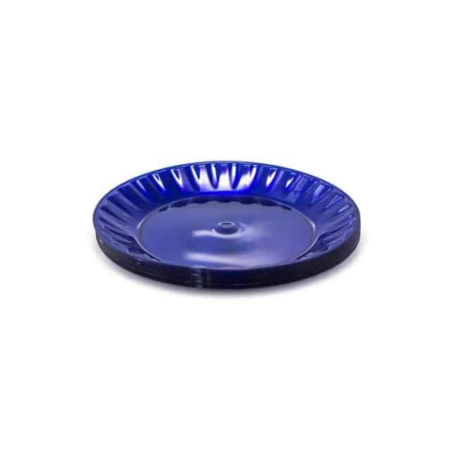 Тарелка стеклообразная, диаметр - 205 мм, синяя, (10шт / уп), уп. (арт. 17025)
