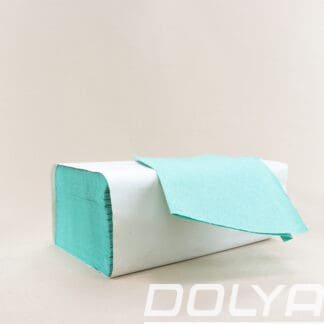 Полотенце бумажное, 1-слойное, V сложения, макулатура, зеленое 200л (30пач / ящ).