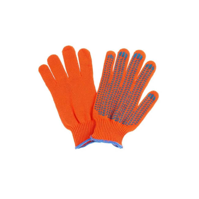 Перчатки Х / Б "Рубижтекс" из пвх покрытием, 1 пара, оранжевые (арт. 31189)
