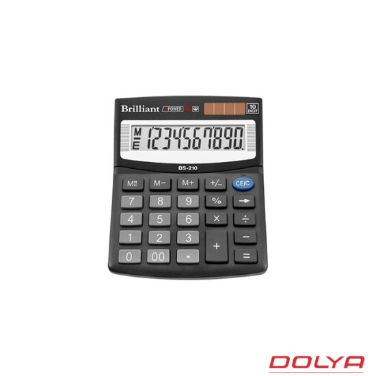 Калькулятор 12р. 124х100х33мм, черный, BS-212, BRILLIANT