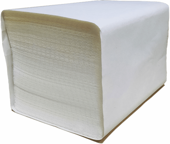 Рушник паперовий, 2-шаровий, V складання, целюлозний, білий, 16,5х21см, 160л (24/пак), RV070