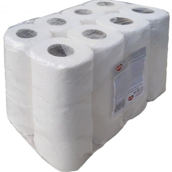 Туалетний папір Ruta, 2-шаровий, целюлозний, на гільзі, білий, 17м, 24шт, Т-0529