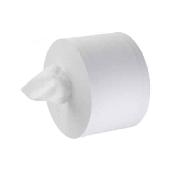 Туалетний папір "Джамбо" 2-шаровий целюлозний, білий 110м з центральним витягом (12 шт/пак)