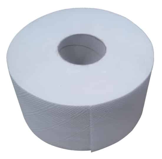 Туалетная бумага Джамбо 2-слойная целлюлозная, белая, 90м (12/пак)